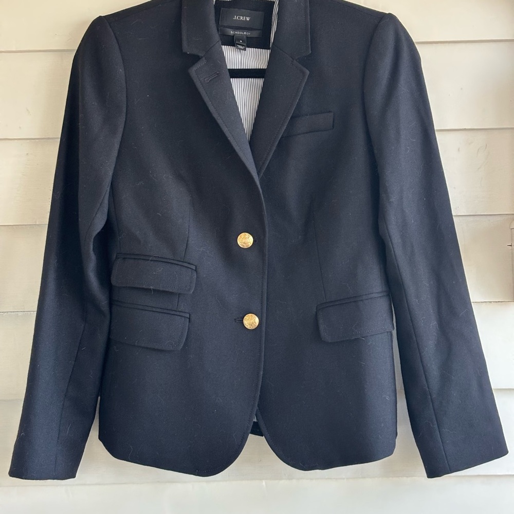 J. Crew SchoolBoy Black Blazer Jacket Women’s Size 2 - Picture 8 of 13